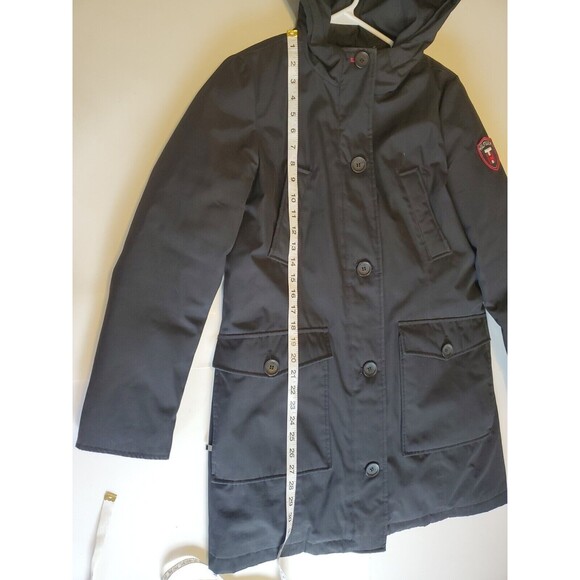 Tommy Hilfiger Smal Winter Coat Hooded Pockets Insulated Zip & Button Close - Picture 9 of 12
